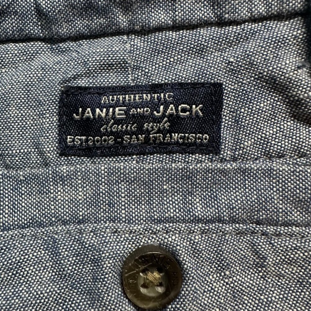 EUC Janie and Jack Linen Denim Color Shorts w/Sailboat embroidered Size 2T - Picture 3 of 8